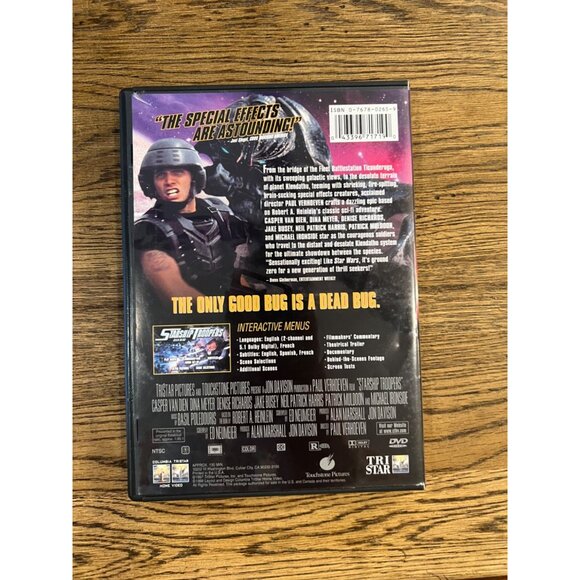 Starship Troopers DVD Widescreen 1998 Sci-Fi Action Movie Classic - Picture 4 of 4